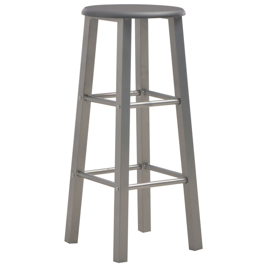 vidaXL Set mobilier de bar, 3 piese, antracit, lemn și oțel