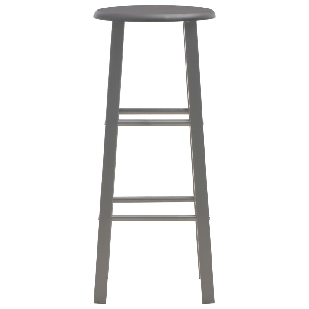 vidaXL Set mobilier de bar, 3 piese, antracit, lemn și oțel
