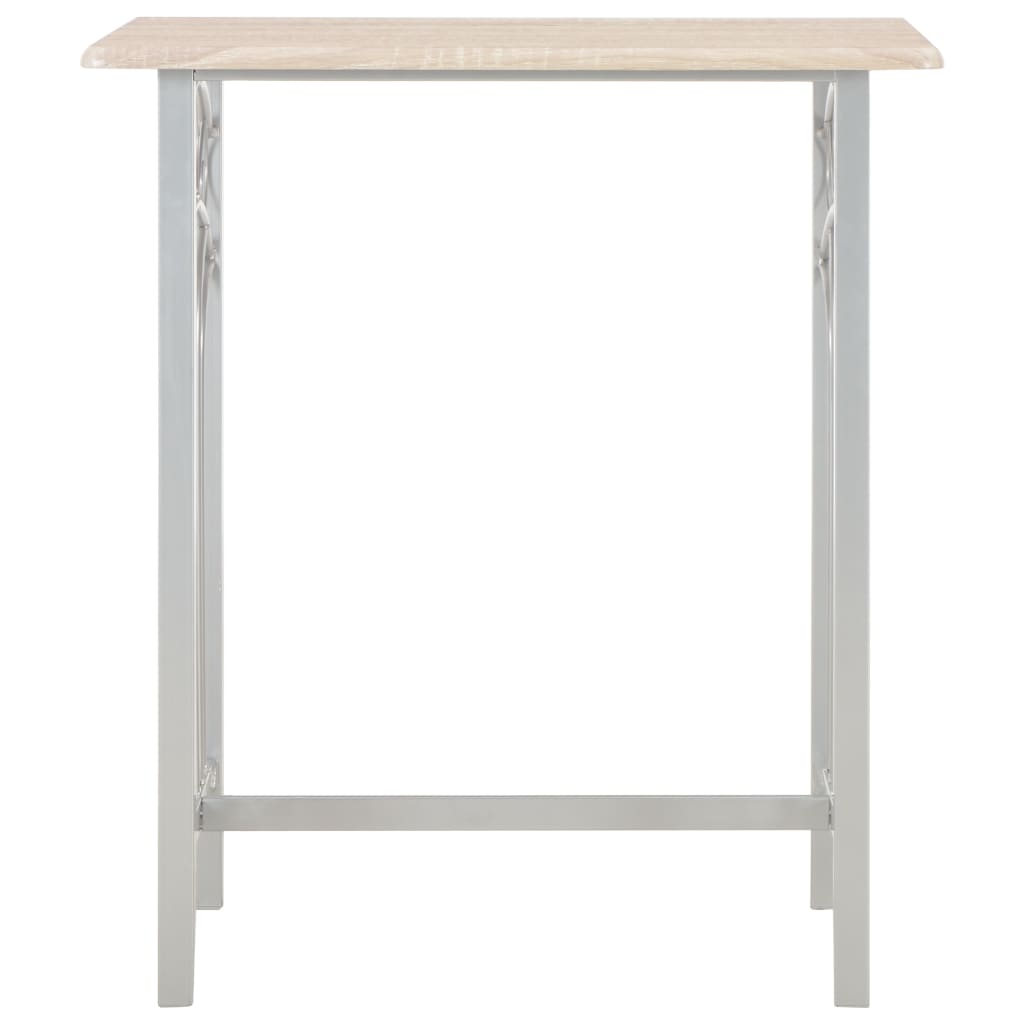 vidaXL Set mobilier de bar, 3 piese, lemn și oțel