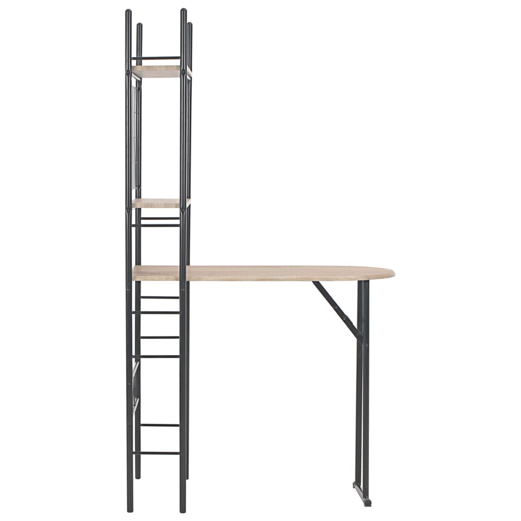 vidaXL Set mobilier bucătărie, suport depozitare, 3 piese, MDF și oțel vidaXL Set mobilier bucătărie, suport depozitare, 3 piese, MDF și oțel
