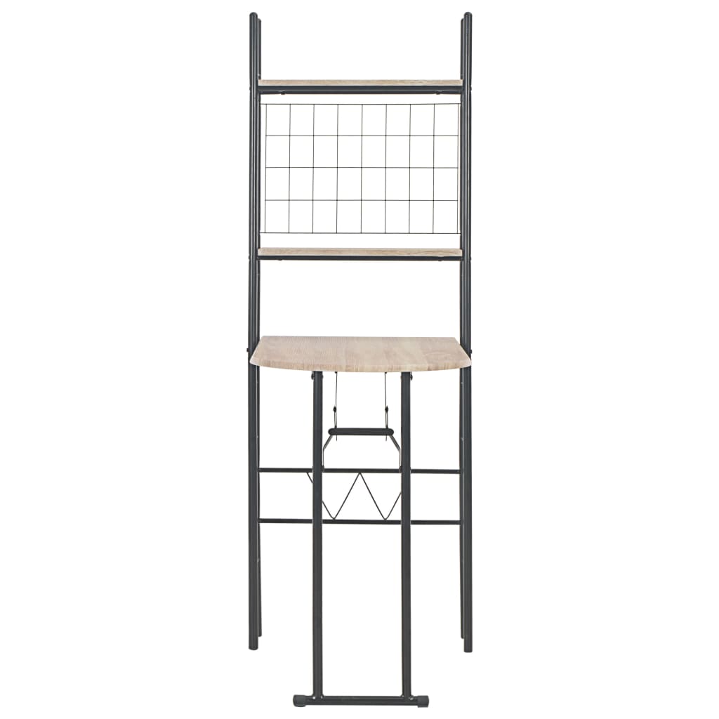 vidaXL Set mobilier bucătărie, suport depozitare, 3 piese, MDF și oțel vidaXL Set mobilier bucătărie, suport depozitare, 3 piese, MDF și oțel