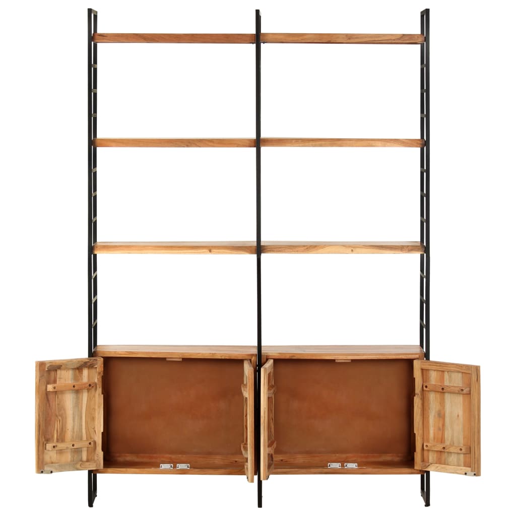 vidaXL Bibliotecă cu 4 rafturi, 124x30x180 cm, lemn masiv de acacia vidaXL Bibliotecă cu 4 rafturi, 124x30x180 cm, lemn masiv de acacia