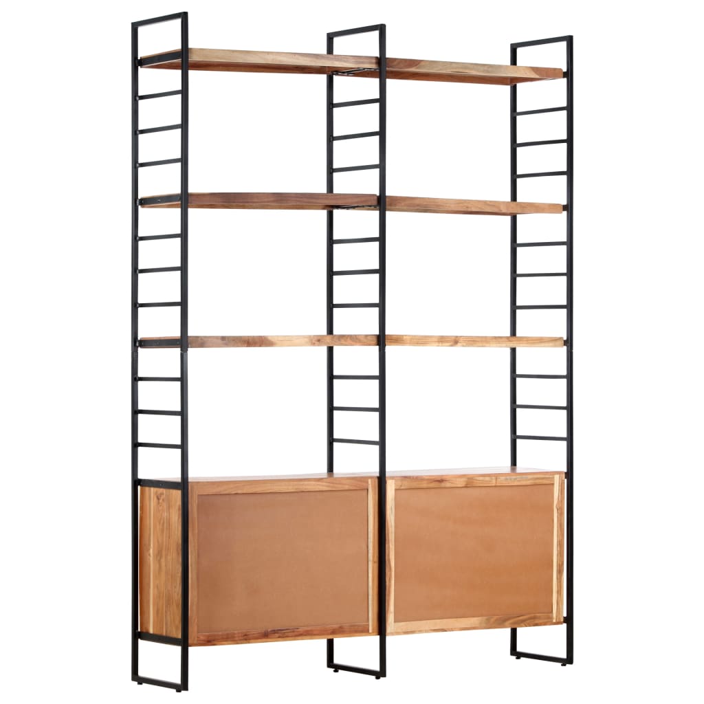 vidaXL Bibliotecă cu 4 rafturi, 124x30x180 cm, lemn masiv de acacia vidaXL Bibliotecă cu 4 rafturi, 124x30x180 cm, lemn masiv de acacia