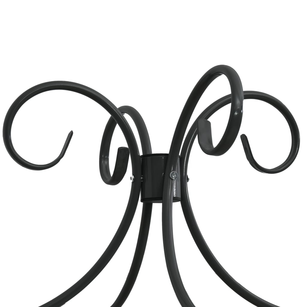 vidaXL Cadru de pat cu baldachin, negru, 120 x 200 cm, metal