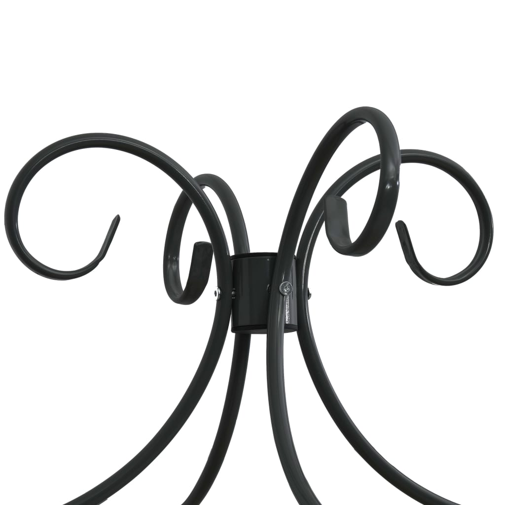 vidaXL Cadru de pat cu baldachin, negru, 140 x 200 cm, metal