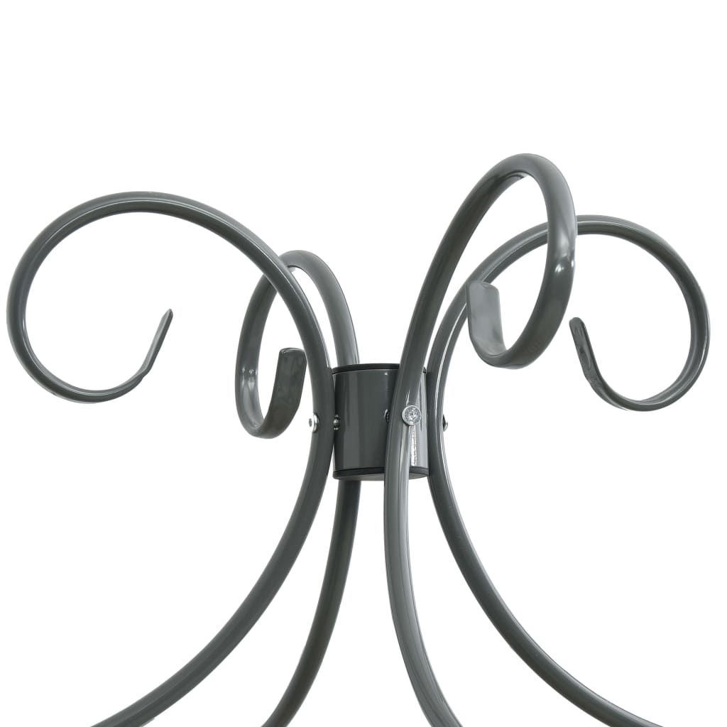 vidaXL Cadru de pat cu baldachin, gri, 180 x 200 cm, metal