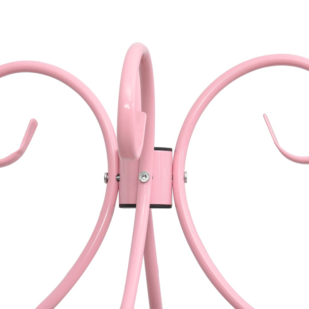 vidaXL Cadru de pat cu baldachin, roz, 160 x 200 cm, metal