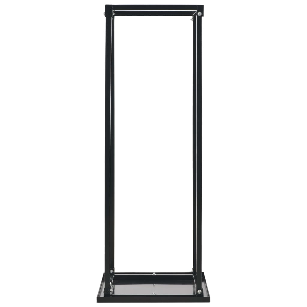 vidaXL Rastel lemne de foc, cu postament, negru, 37x37x113 cm, oțel vidaXL Rastel lemne de foc, cu postament, negru, 37x37x113 cm, oțel