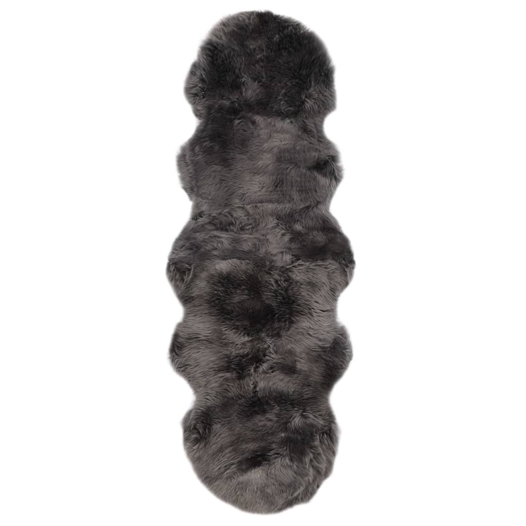 vidaXL Covor din piele de oaie, gri deschis, 60 x 180 cm vidaXL Covor din piele de oaie, gri deschis, 60 x 180 cm