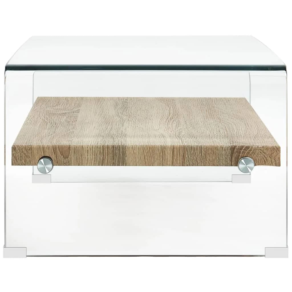 vidaXL Măsuță de cafea, transparent, 98x45x31 cm, sticlă securizată