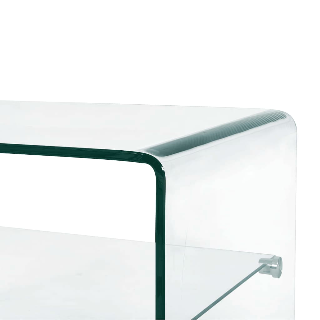 vidaXL Măsuță de cafea, transparent, 50x45x33 cm, sticlă securizată