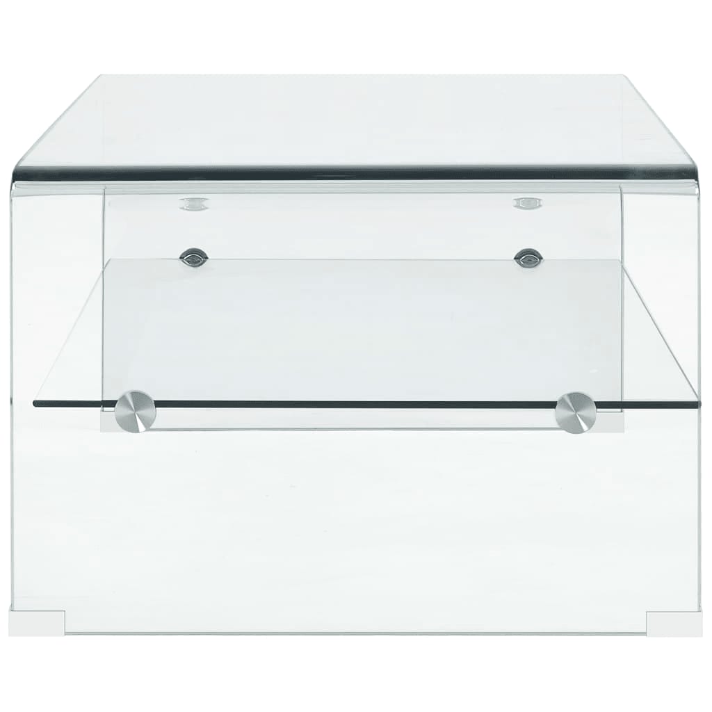 vidaXL Măsuță de cafea, transparentă, 98x45x31 cm, sticlă securizată