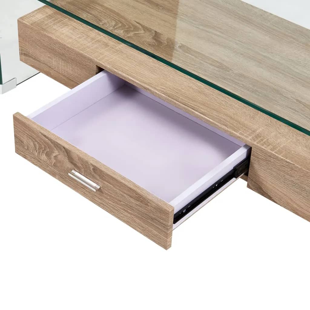 vidaXL Măsuță de cafea, transparent, 98x45x31 cm, sticlă securizată