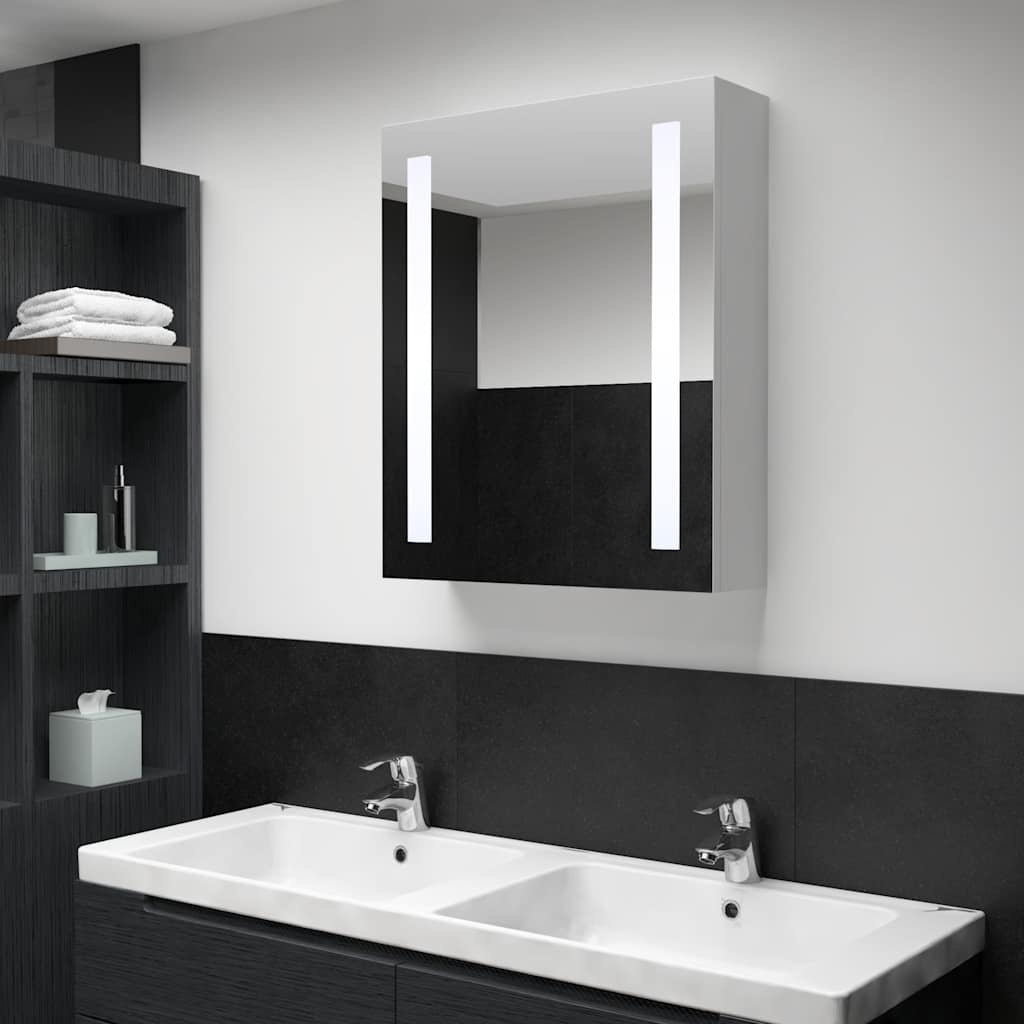 vidaXL Dulap de baie cu oglindă și LED-uri, 50 x 13 x 70 cm vidaXL Dulap de baie cu oglindă și LED-uri, 50 x 13 x 70 cm