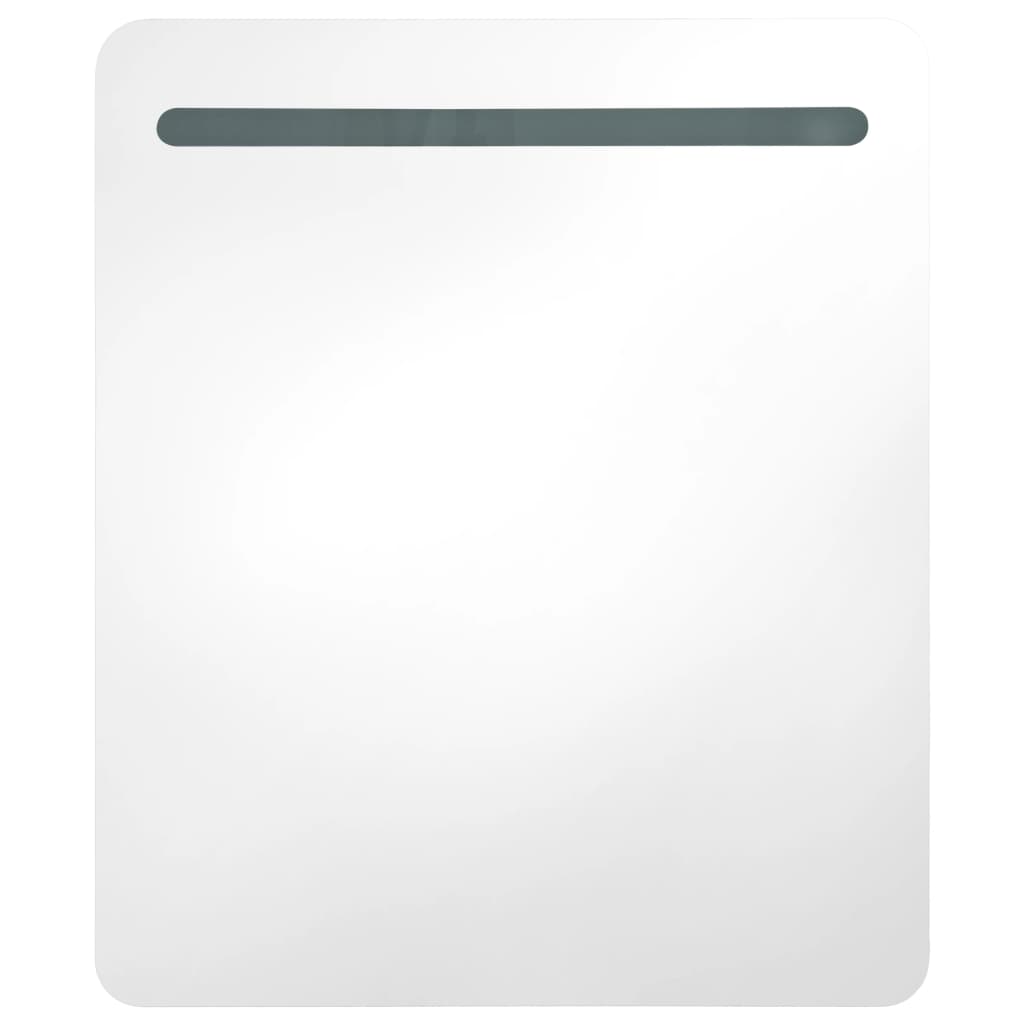 vidaXL Dulap de baie cu oglindă și LED-uri, 68 x 9 x 80 cm