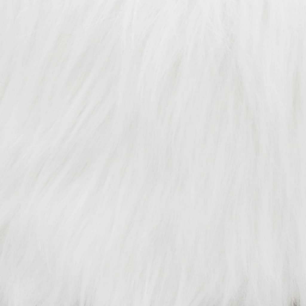 vidaXL Taburet, alb, lemn masiv de tec