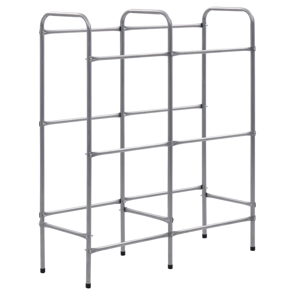 vidaXL Raft de depozitare pentru 6 lăzi, argintiu, 96x33x116 cm, oțel vidaXL Raft de depozitare pentru 6 lăzi, argintiu, 96x33x116 cm, oțel