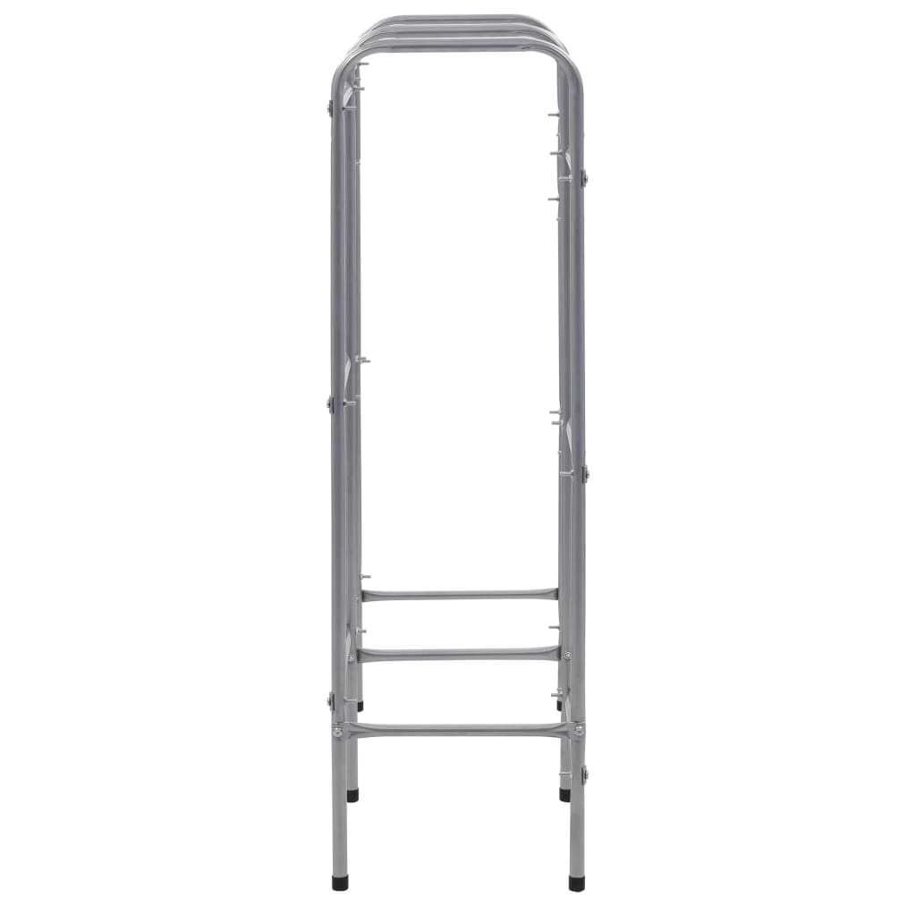 vidaXL Raft de depozitare pentru 6 lăzi, argintiu, 96x33x116 cm, oțel vidaXL Raft de depozitare pentru 6 lăzi, argintiu, 96x33x116 cm, oțel