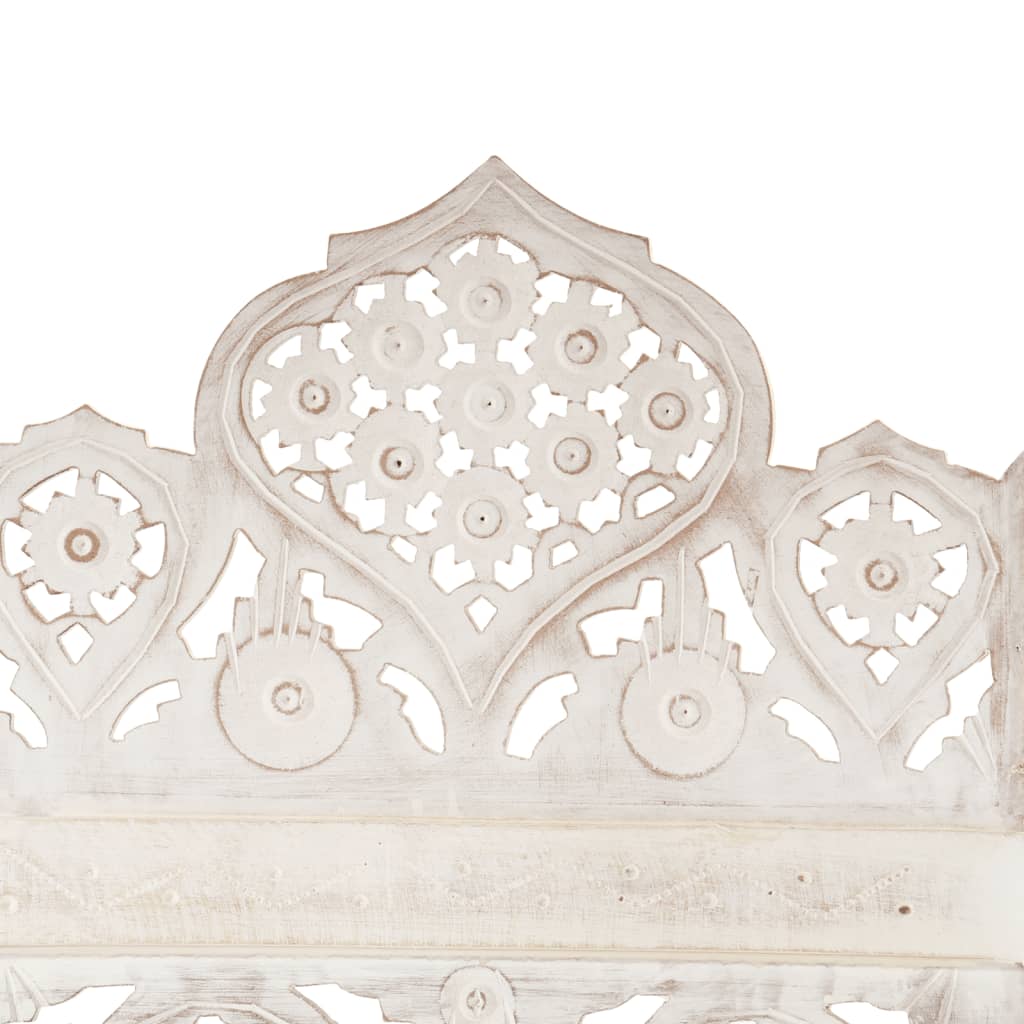 vidaXL Paravan cameră sculptat manual 5 panouri alb 200x165 cm mango vidaXL Paravan cameră sculptat manual 5 panouri alb 200x165 cm mango