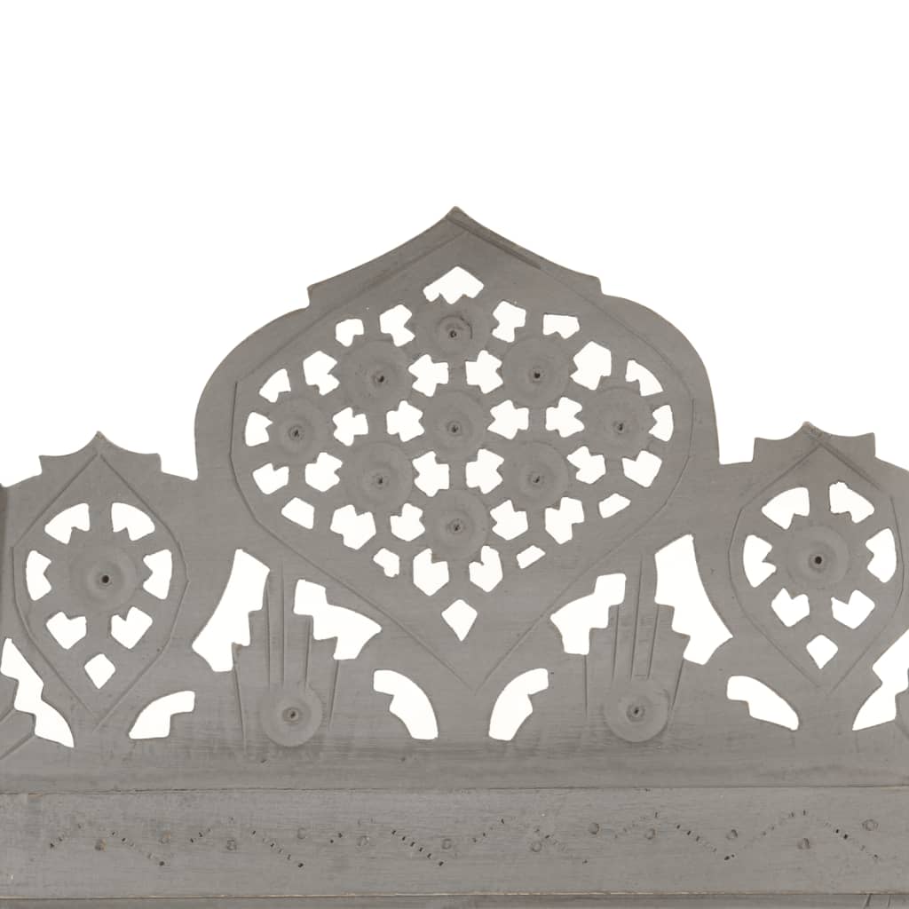 vidaXL Paravan cameră sculptat manual 3 panouri gri 120x165 cm mango vidaXL Paravan cameră sculptat manual 3 panouri gri 120x165 cm mango