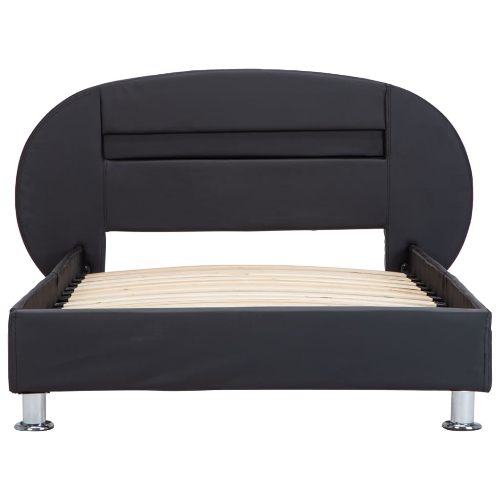 vidaXL Cadru de pat cu LED, negru, 90 x 200 cm, piele artificială vidaXL Cadru de pat cu LED, negru, 90 x 200 cm, piele artificială