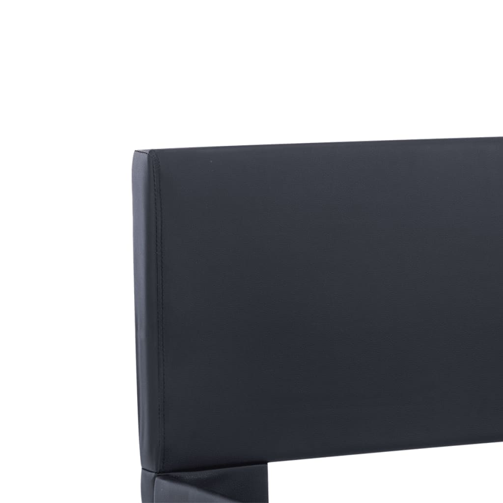 vidaXL Cadru de pat cu LED, negru, 90 x 200 cm, piele ecologică vidaXL Cadru de pat cu LED, negru, 90 x 200 cm, piele ecologică