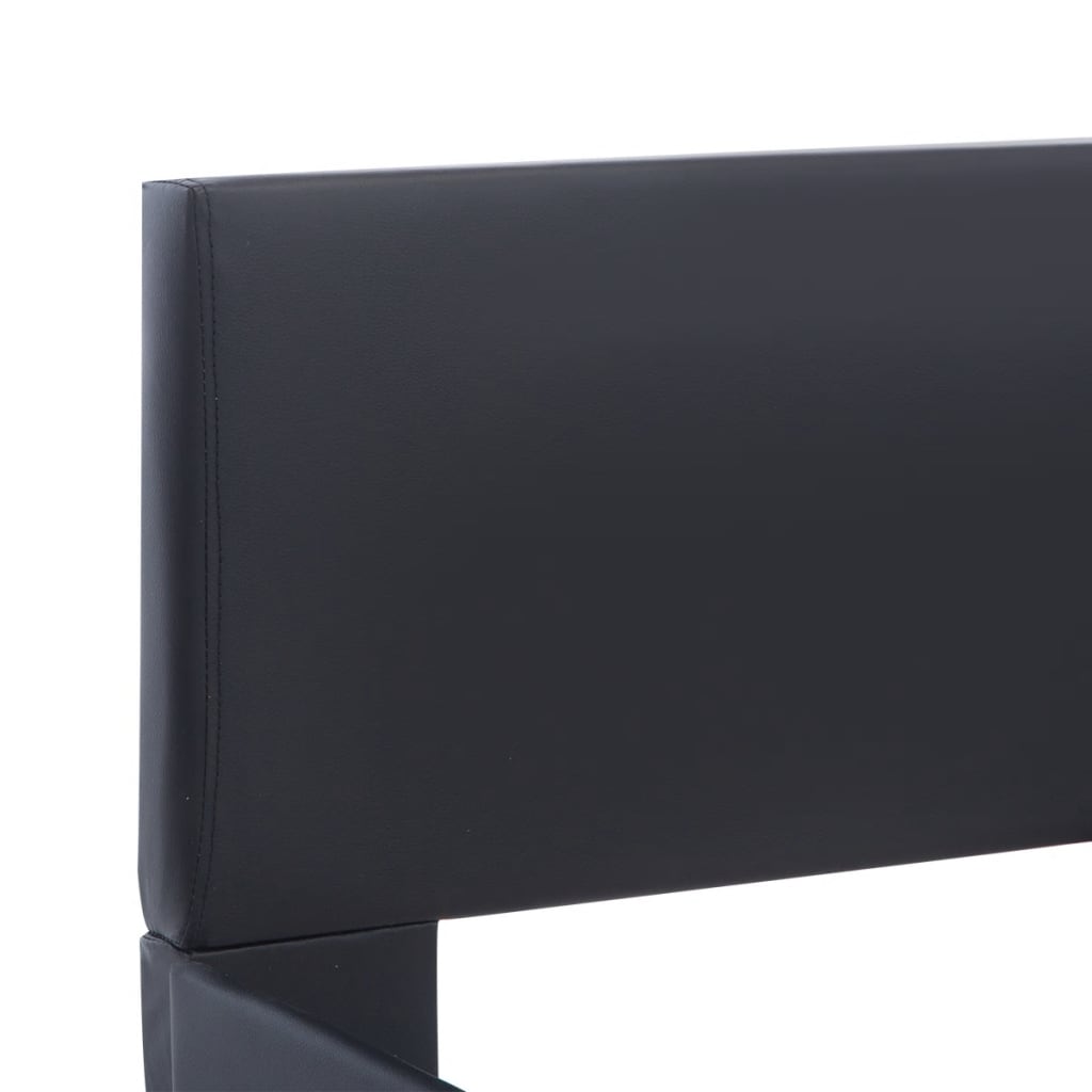 vidaXL Cadru de pat cu LED, negru, 180 x 200 cm, piele ecologică vidaXL Cadru de pat cu LED, negru, 180 x 200 cm, piele ecologică