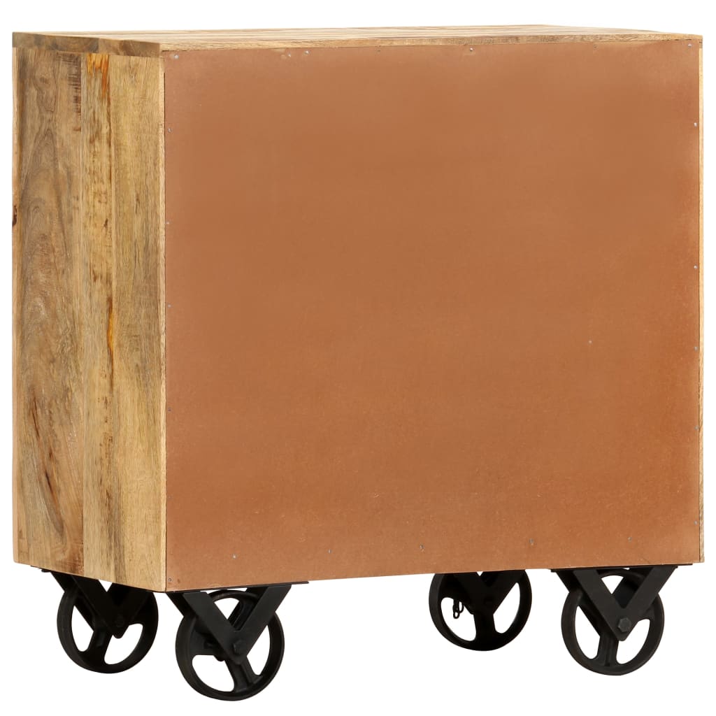 vidaXL Dulap lateral cu roți, 70 x 40 x 75 cm, lemn masiv de mango vidaXL Dulap lateral cu roți, 70 x 40 x 75 cm, lemn masiv de mango