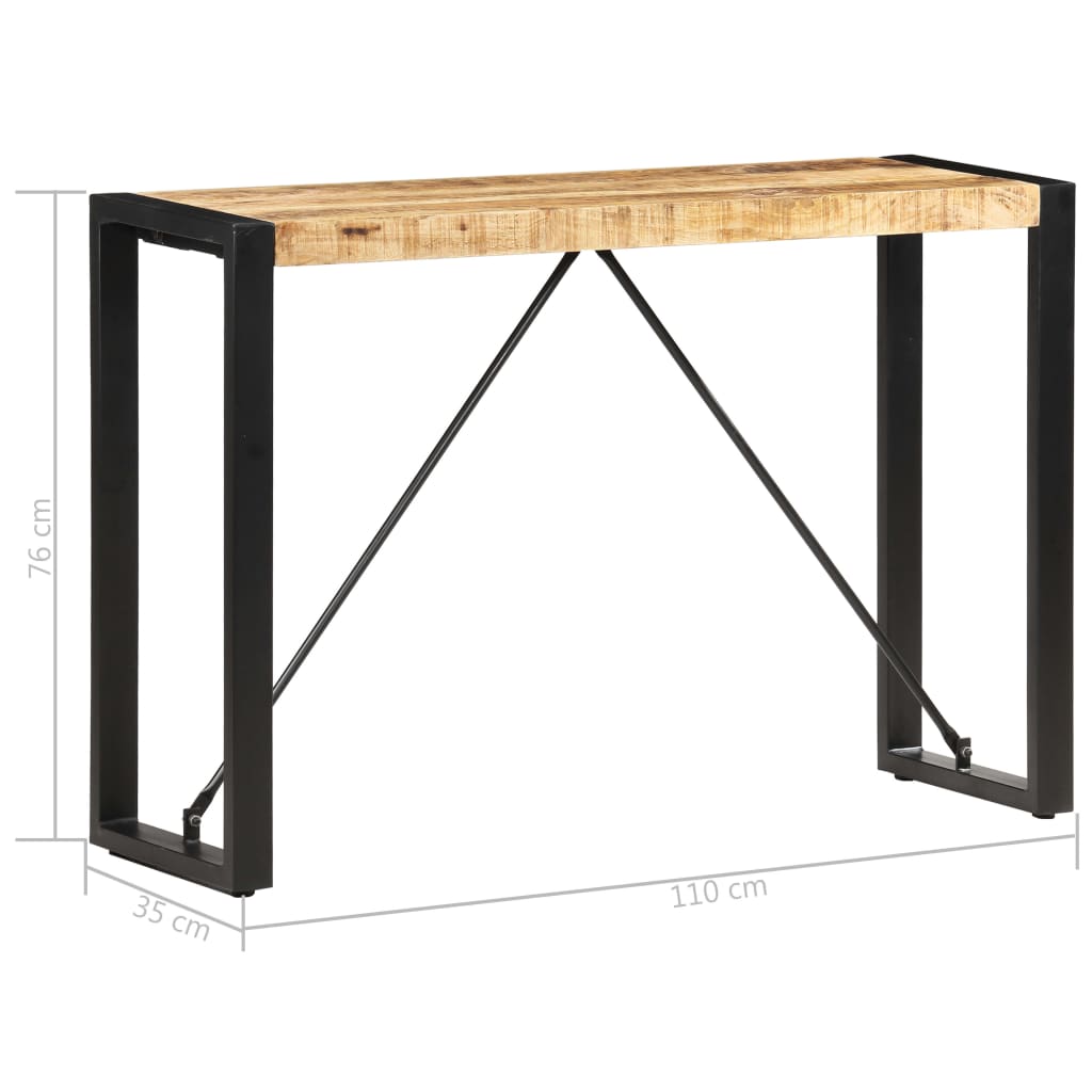vidaXL Masă consolă, 110 x 35 x 76 cm, lemn masiv de mango