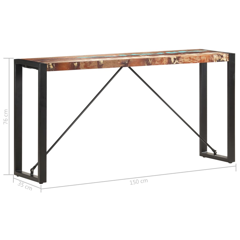 vidaXL Masă consolă, 150 x 35 x 76 cm, lemn masiv reciclat vidaXL Masă consolă, 150 x 35 x 76 cm, lemn masiv reciclat