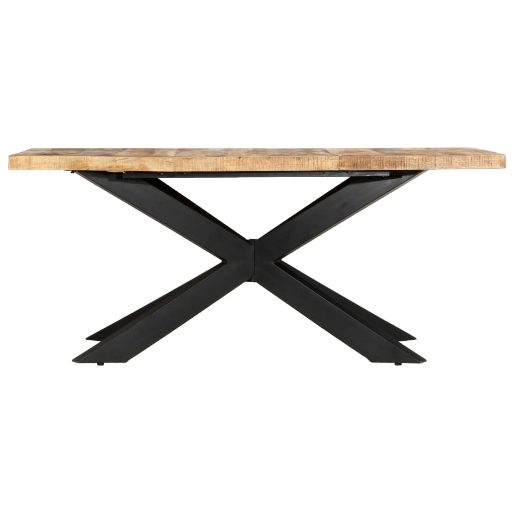 vidaXL Masă de bucătărie, 180x90x76 cm, lemn masiv de mango nefinisat vidaXL Masă de bucătărie, 180x90x76 cm, lemn masiv de mango nefinisat
