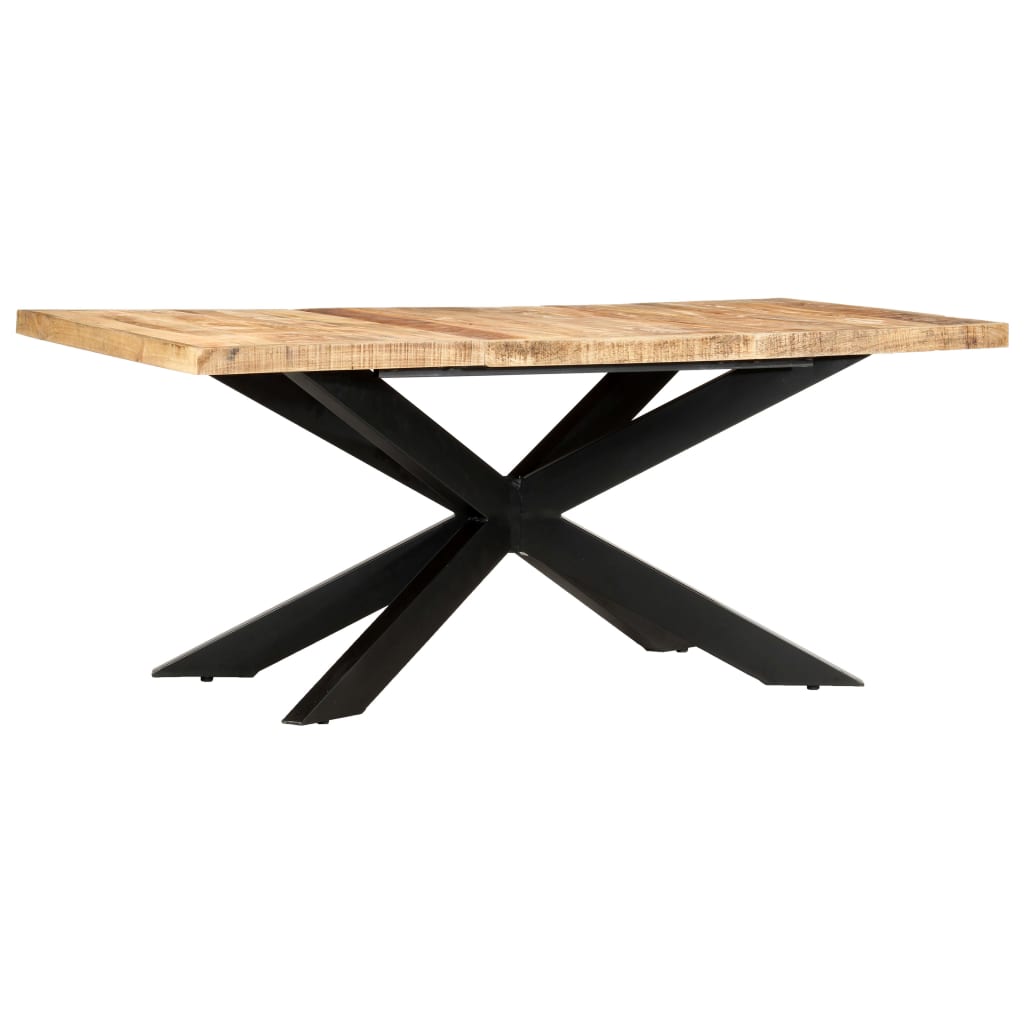 vidaXL Masă de bucătărie, 180x90x76 cm, lemn masiv de mango nefinisat vidaXL Masă de bucătărie, 180x90x76 cm, lemn masiv de mango nefinisat