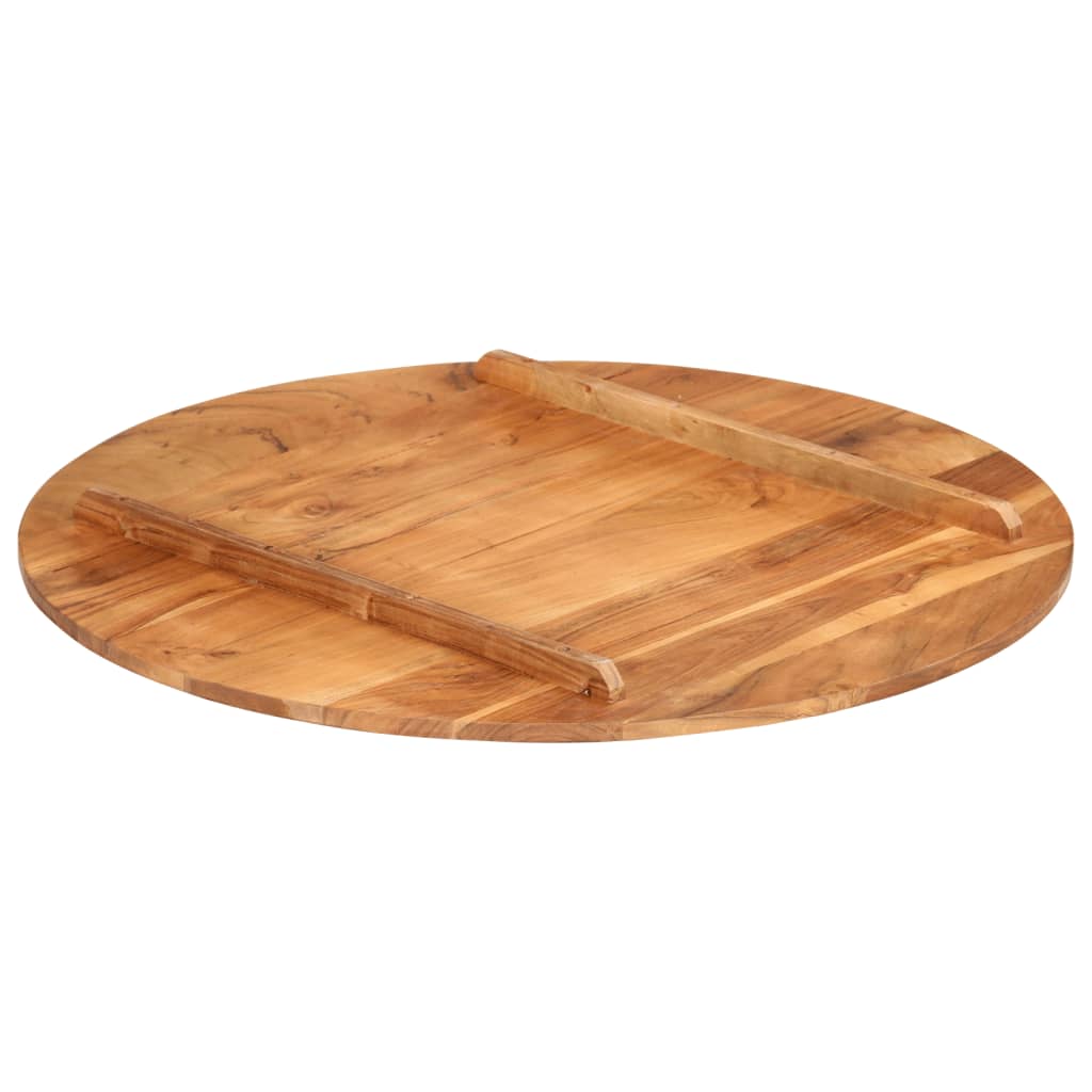 vidaXL Blat de masă rotund, 80 cm, 15-16 mm, lemn masiv de acacia