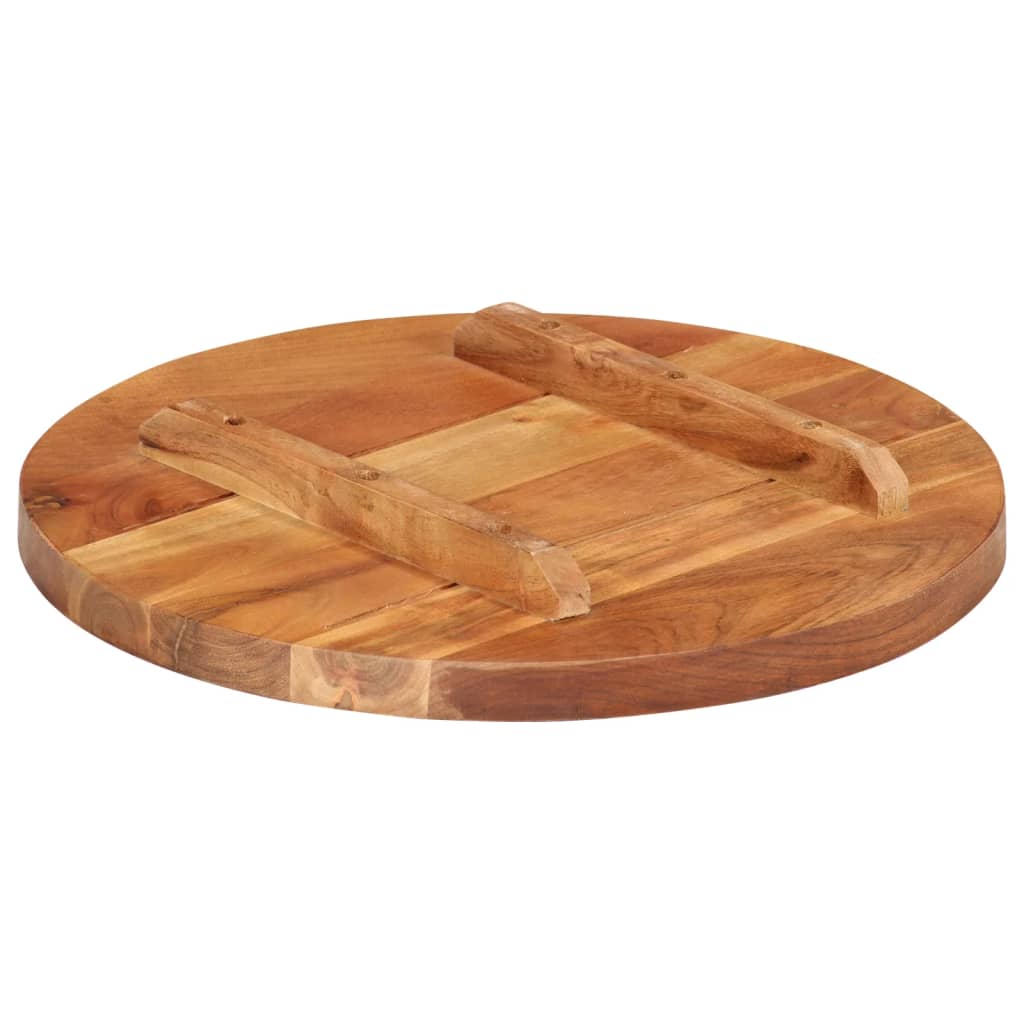 vidaXL Blat de masă rotund, 40 cm, 25-27 mm, lemn masiv acacia vidaXL Blat de masă rotund, 40 cm, 25-27 mm, lemn masiv acacia