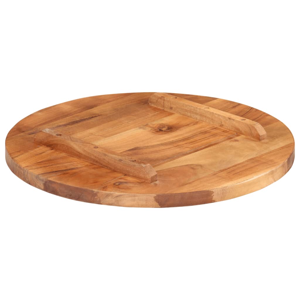 vidaXL Blat de masă rotund, 50 cm, 25-27 mm, lemn masiv acacia vidaXL Blat de masă rotund, 50 cm, 25-27 mm, lemn masiv acacia