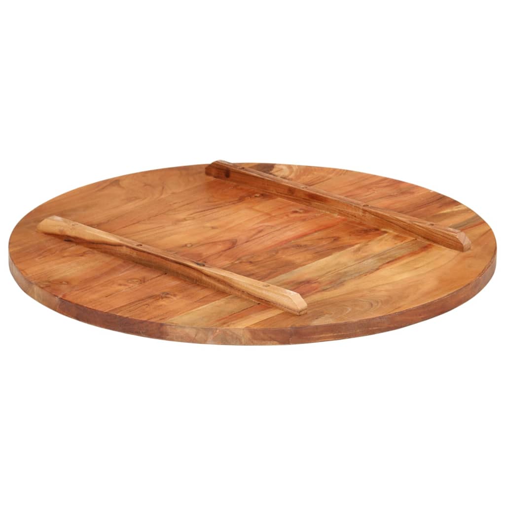vidaXL Blat de masă rotund, 70 cm, 25-27 mm, lemn masiv acacia