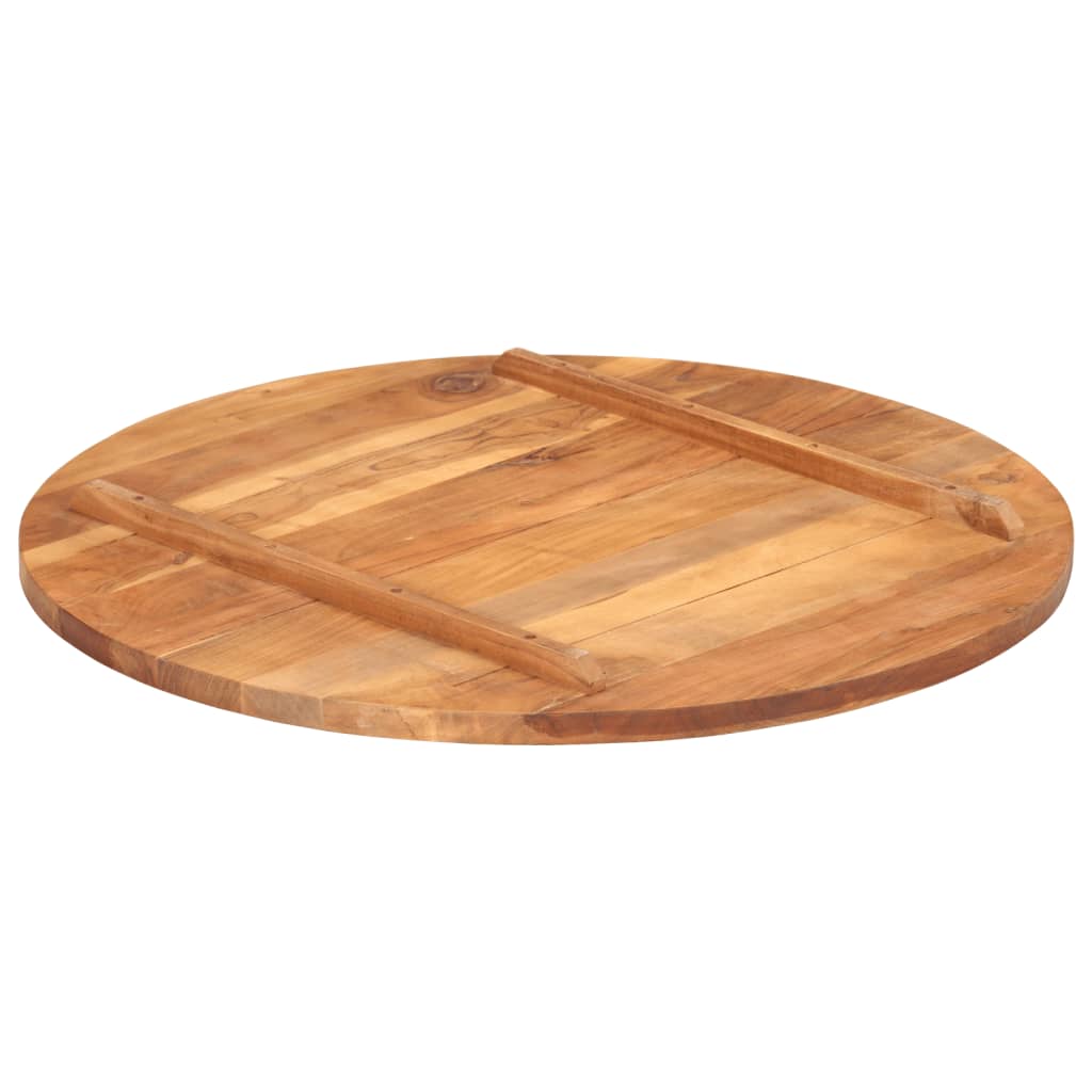 vidaXL Blat de masă rotund, 80 cm, 25-27 mm, lemn masiv acacia vidaXL Blat de masă rotund, 80 cm, 25-27 mm, lemn masiv acacia