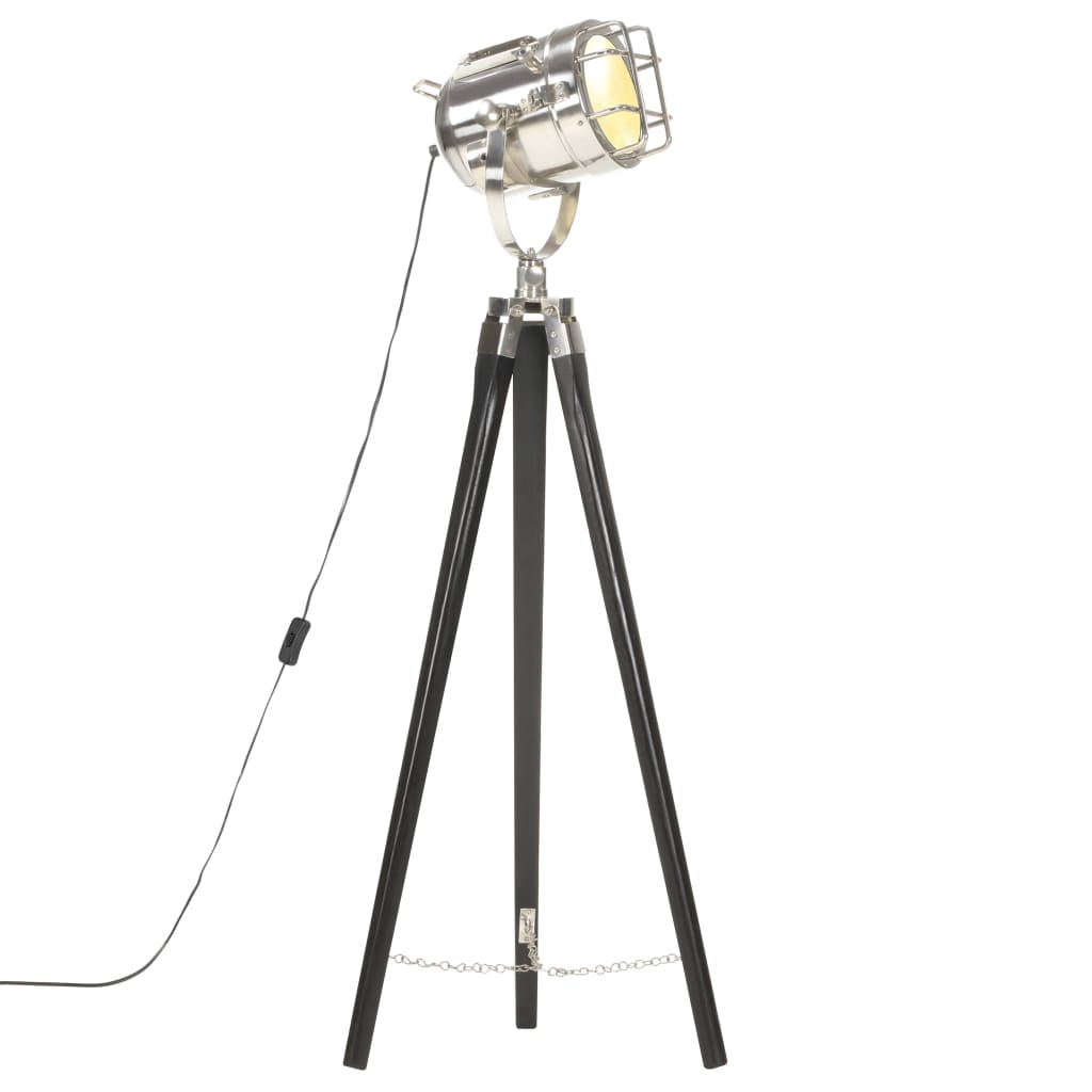 vidaXL Lampă de podea trepied, negru, 97 cm, lemn masiv de mango vidaXL Lampă de podea trepied, negru, 97 cm, lemn masiv de mango