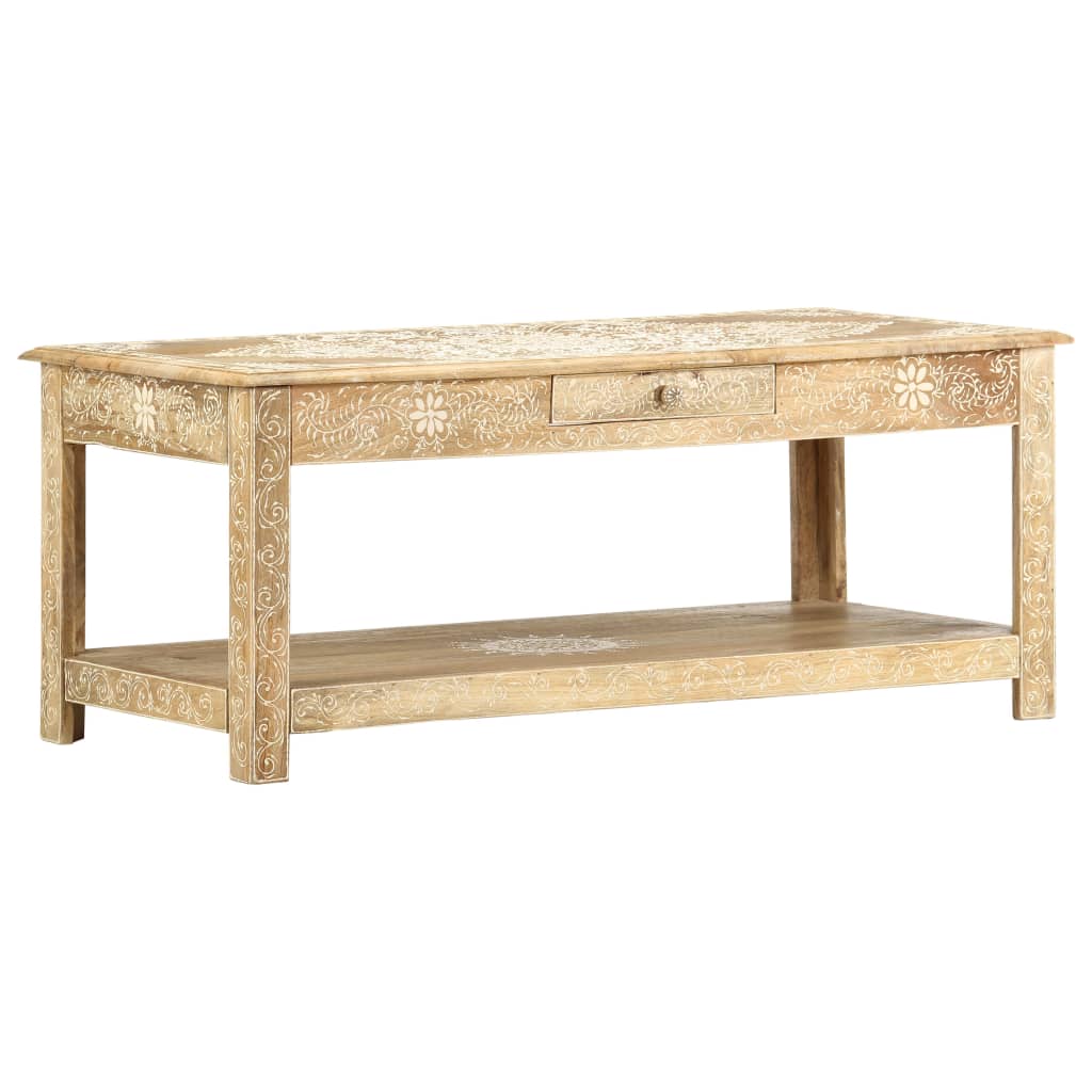 vidaXL Măsuță de cafea, 110 x 50 x 45 cm, lemn de mango vopsit manual vidaXL Măsuță de cafea, 110 x 50 x 45 cm, lemn de mango vopsit manual