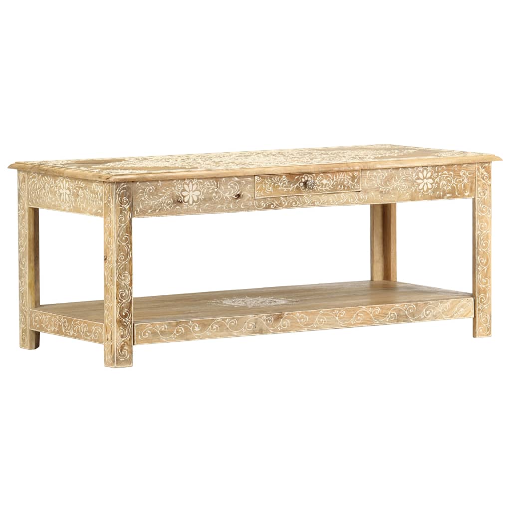 vidaXL Măsuță de cafea, 110 x 50 x 45 cm, lemn de mango vopsit manual vidaXL Măsuță de cafea, 110 x 50 x 45 cm, lemn de mango vopsit manual