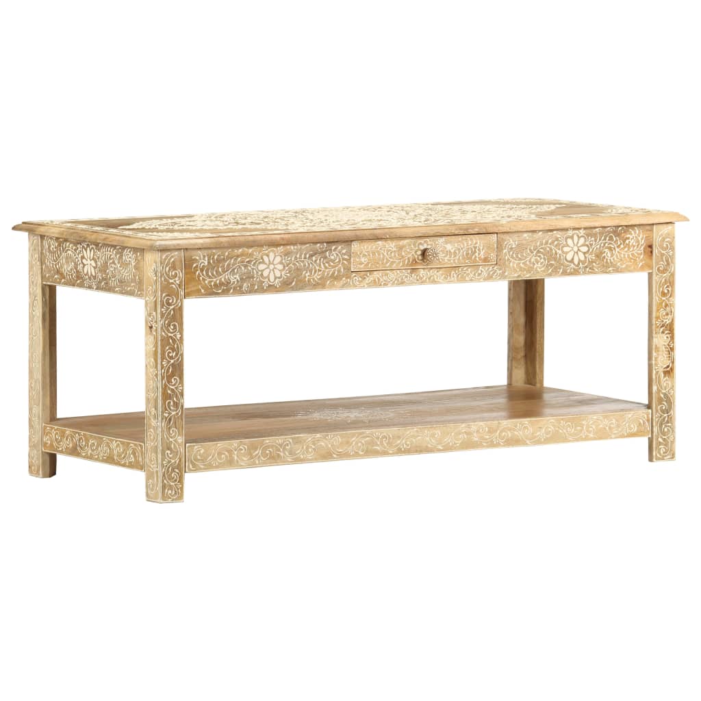 vidaXL Măsuță de cafea, 110 x 50 x 45 cm, lemn de mango vopsit manual vidaXL Măsuță de cafea, 110 x 50 x 45 cm, lemn de mango vopsit manual