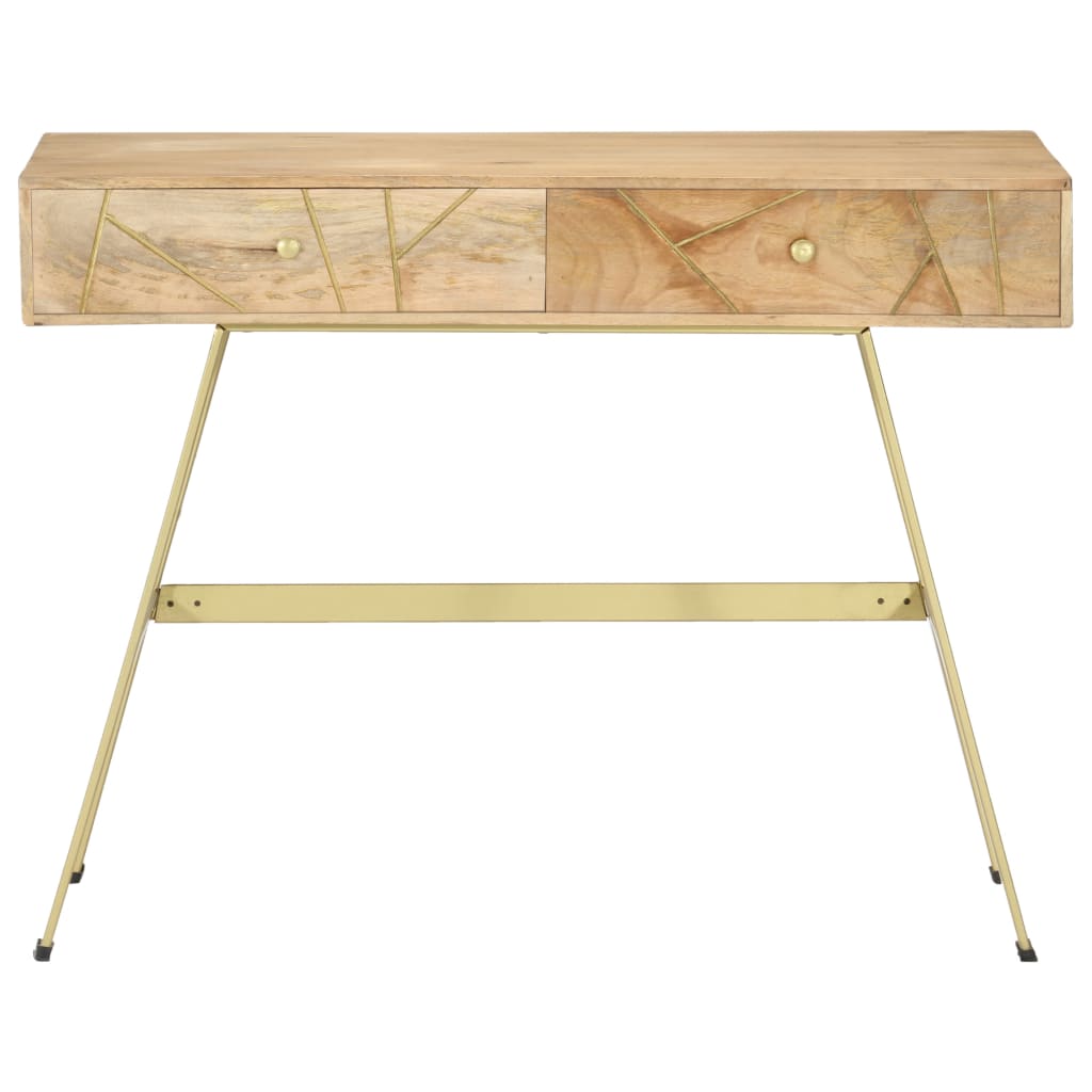 vidaXL Birou de scris cu sertare, 100 x 55 x 75 cm, lemn masiv mango