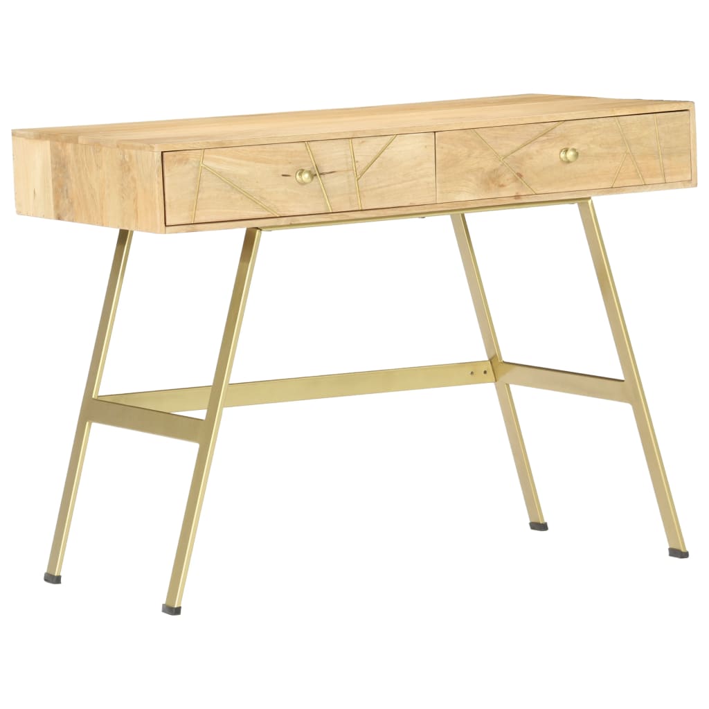 vidaXL Birou de scris cu sertare, 100 x 55 x 75 cm, lemn masiv mango