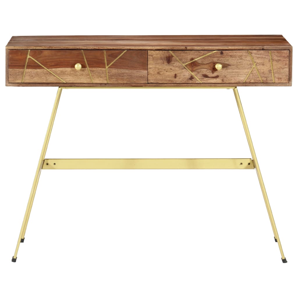 vidaXL Birou de scris cu sertare, 100x55x75 cm, lemn masiv de acacia