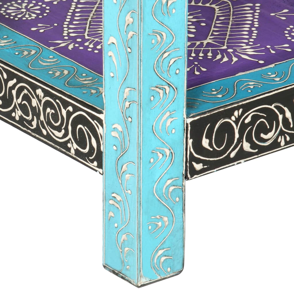 vidaXL Masă consolă pictată manual, 80 x 35 x 75 cm, lemn masiv mango vidaXL Masă consolă pictată manual, 80 x 35 x 75 cm, lemn masiv mango