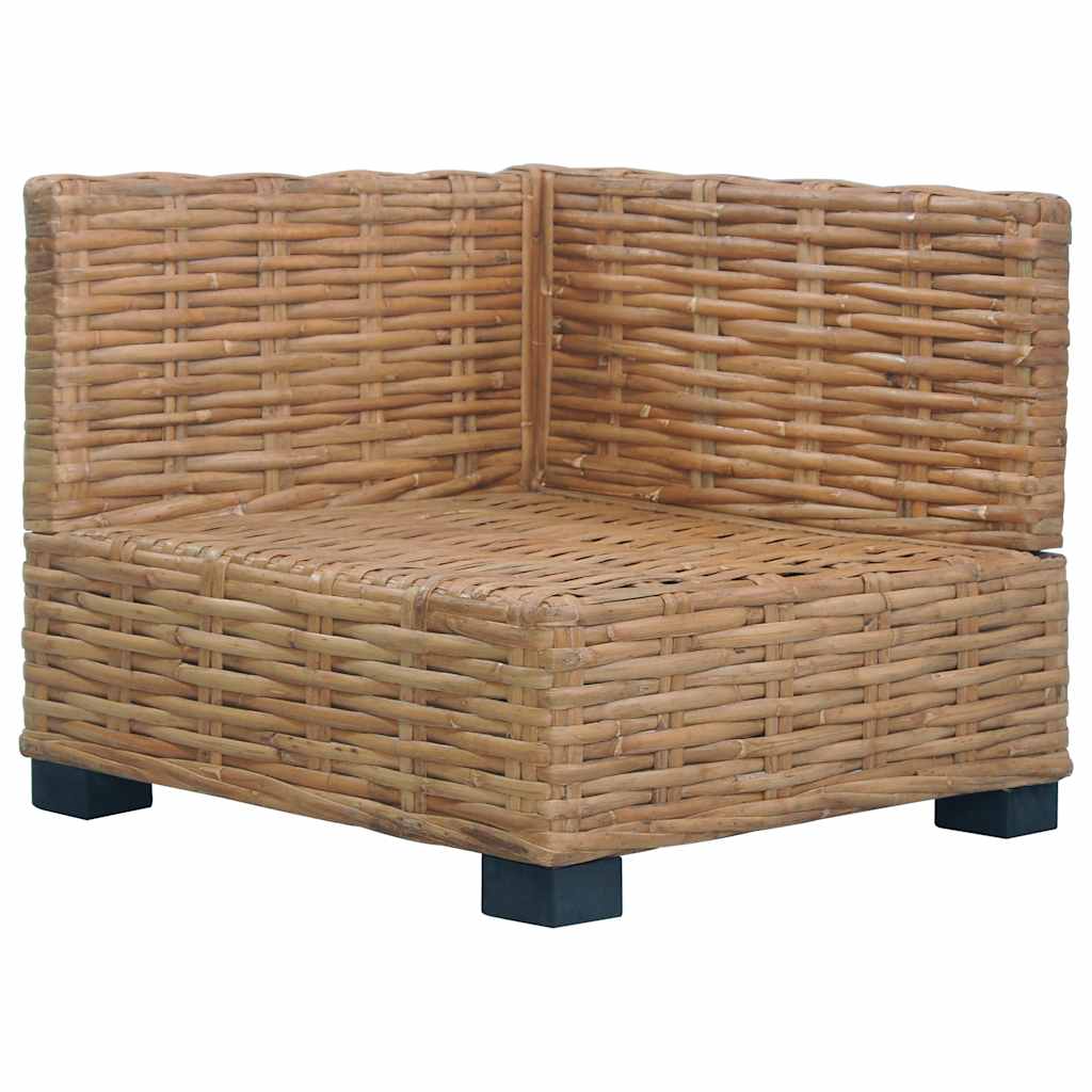 vidaXL Canapea de colț cu perne, ratan natural vidaXL Canapea de colț cu perne, ratan natural