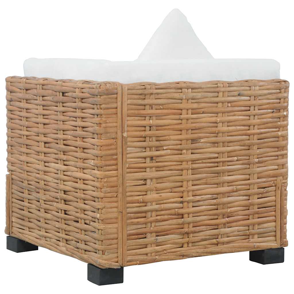 vidaXL Canapea de colț cu perne, ratan natural vidaXL Canapea de colț cu perne, ratan natural