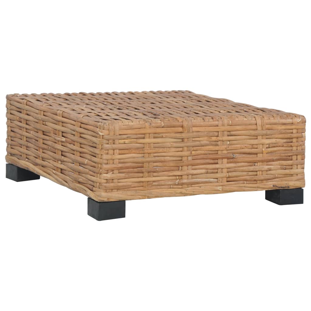 vidaXL Taburet cu pernă, ratan natural