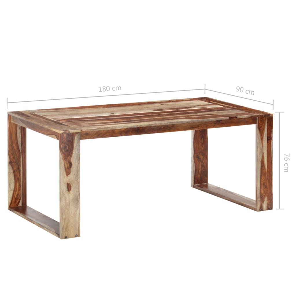 vidaXL Masă de bucătărie, 180x90x76 cm, lemn masiv vidaXL Masă de bucătărie, 180x90x76 cm, lemn masiv