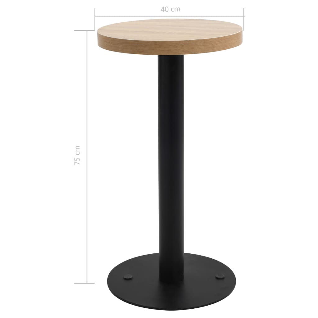 vidaXL Masă de bistro, maro deschis, 40 cm, MDF vidaXL Masă de bistro, maro deschis, 40 cm, MDF